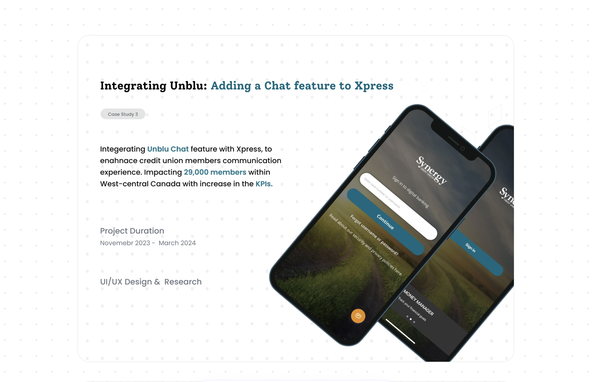 Synergy Credit Union banking app with live chat